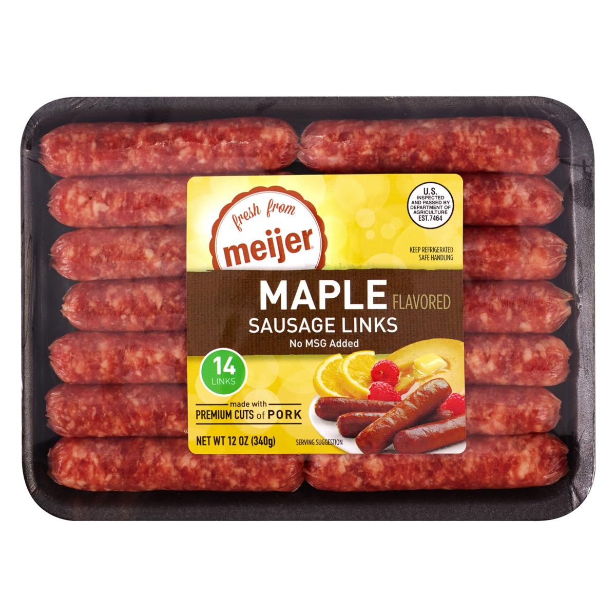 slide 1 of 1, Fresh from Meijer Maple Sausage Links, 12 oz, 12 oz