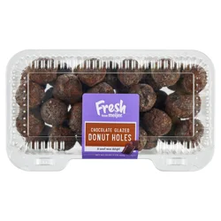 Fresh From Meijer Chocolate Glazed Cake Donut Holes, 16 Oz