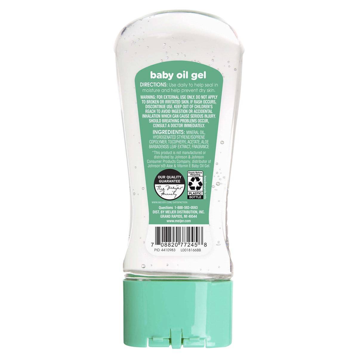 slide 2 of 2, Meijer Baby Oil Gel, 6.5 oz