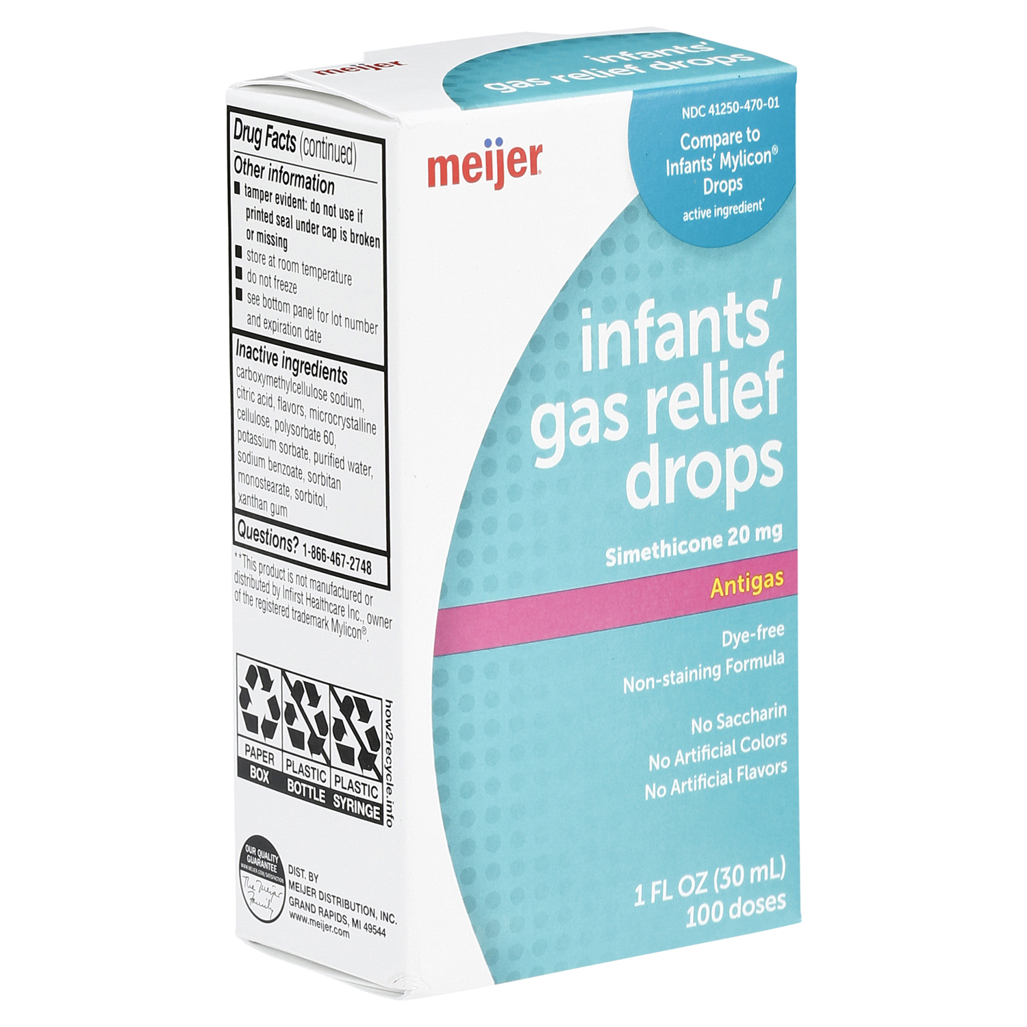 slide 4 of 5, Meijer Infants' Gas Relief Drops, 1 oz