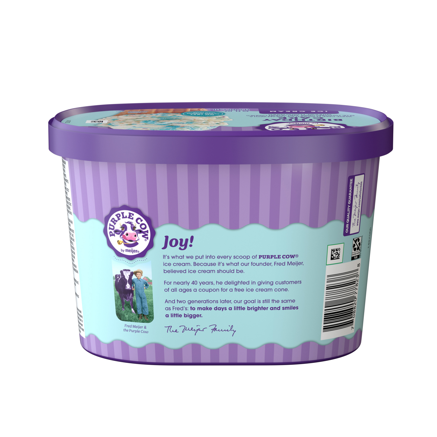 slide 2 of 5, Purple Cow Birthday Cake Ice Cream, 1.5 qt