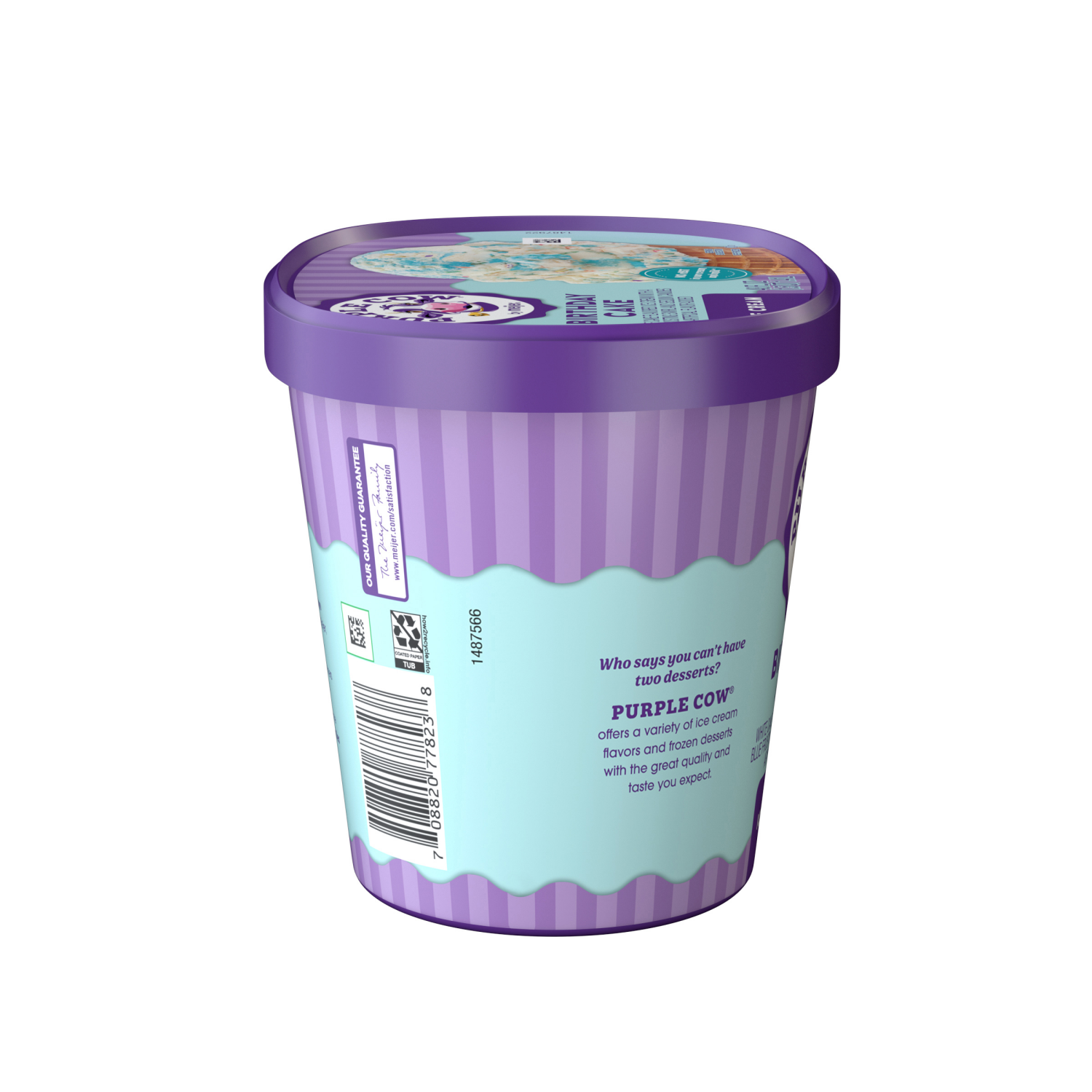 slide 4 of 5, Purple Cow Birthday Cake Ice Cream, 1.5 qt