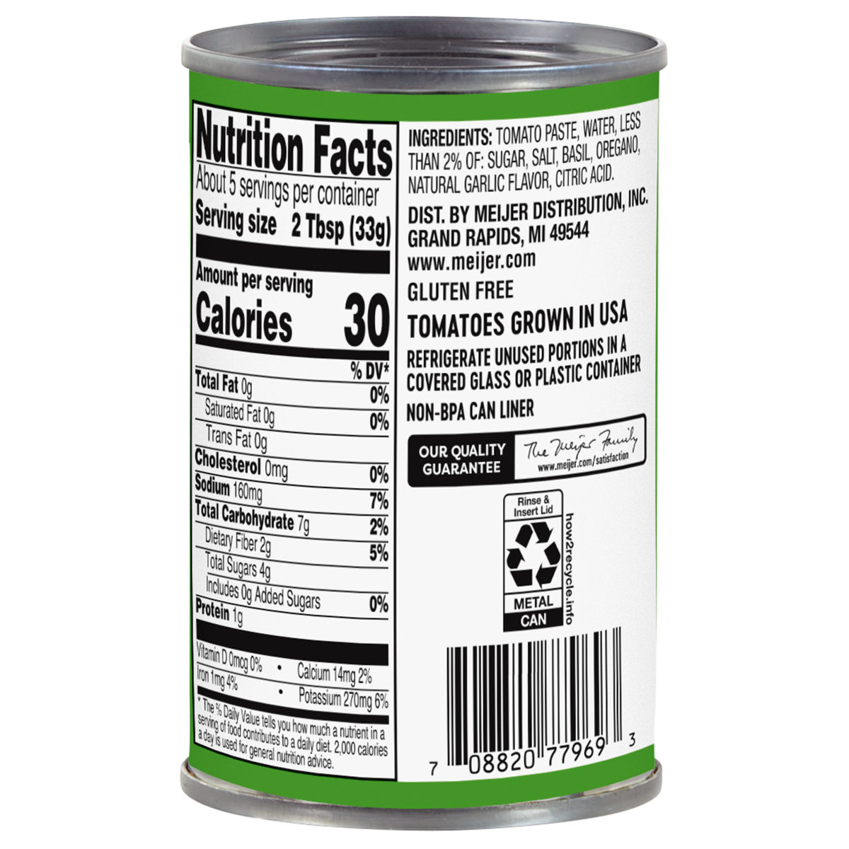 slide 2 of 2, Meijer Italian Style Tomato Paste, 6 oz