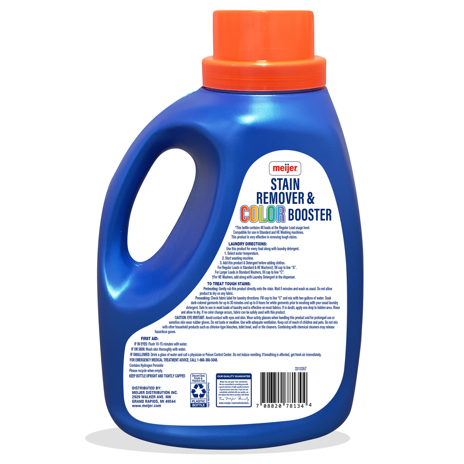 slide 2 of 2, Meijer Stain Remover & Color Booster, Fresh Scent, 48 Lds., 66 oz