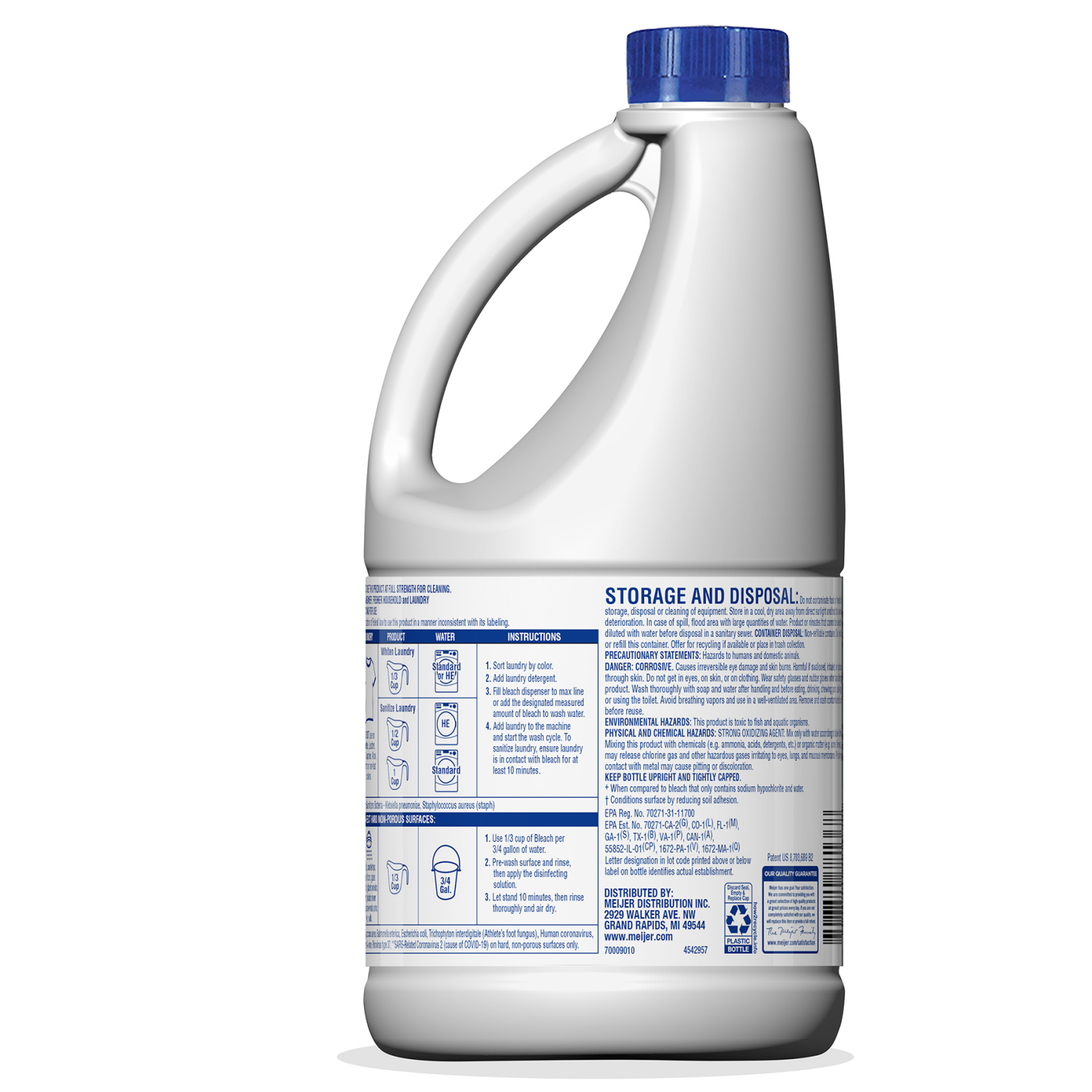 slide 2 of 4, Meijer Disinfecting Bleach, 43 oz