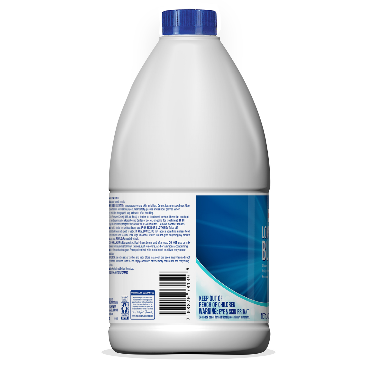 slide 3 of 4, Meijer Low Splash Bleach, Linen Scent, 43 oz