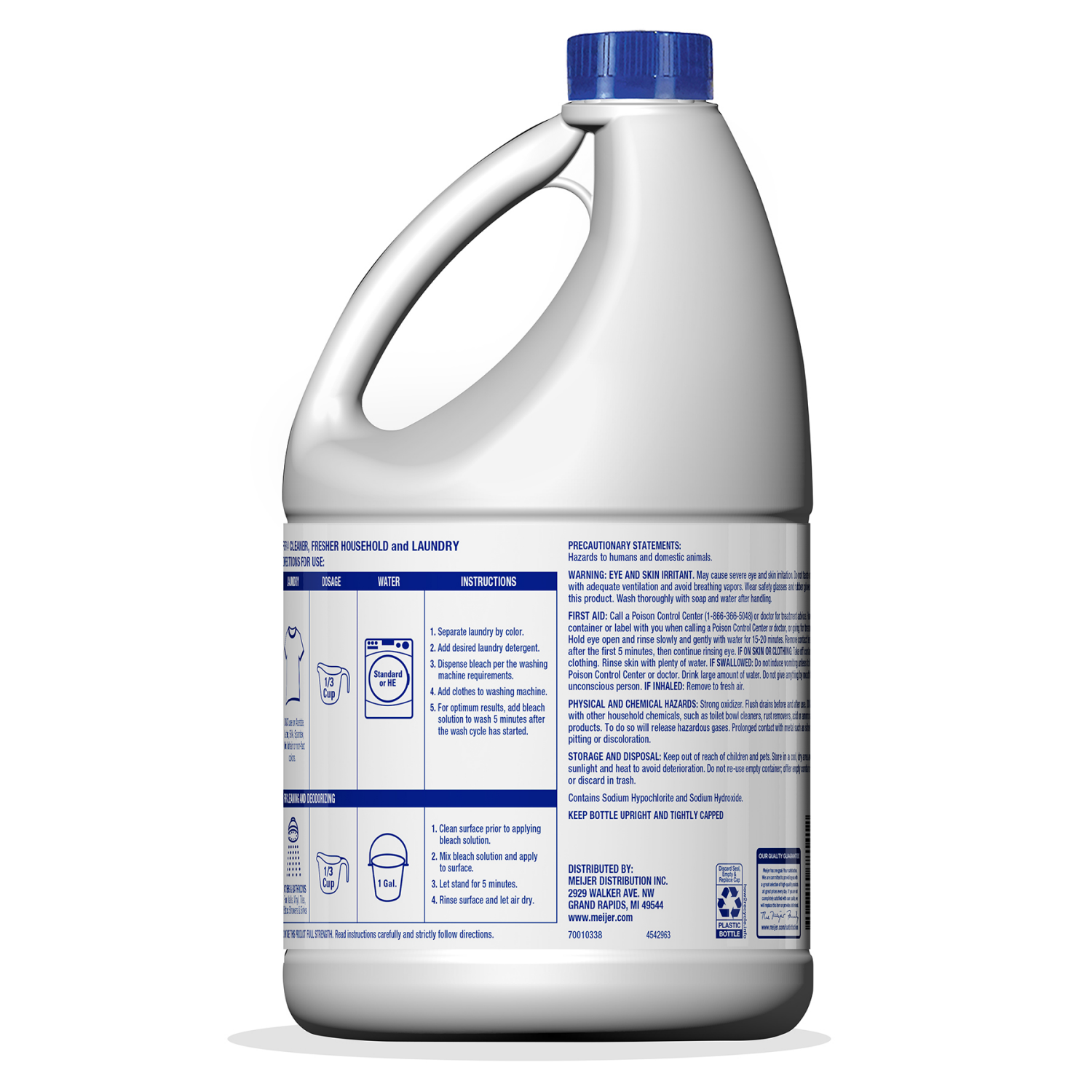 slide 2 of 4, Meijer Low Splash Bleach, Linen Scent, 81 oz