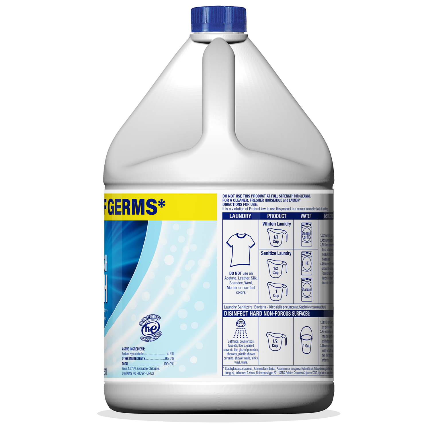 slide 4 of 4, Meijer Low Splash Bleach, Regular Scent, 121 oz, 121 oz