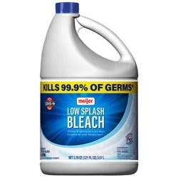 Meijer Low Splash Bleach, Regular Scent, 121 oz