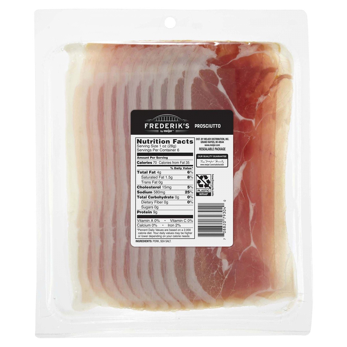 slide 2 of 2, FREDERIKS BY MEIJER Frederik's by Meijer Prosciutto, 6 oz, 6 oz