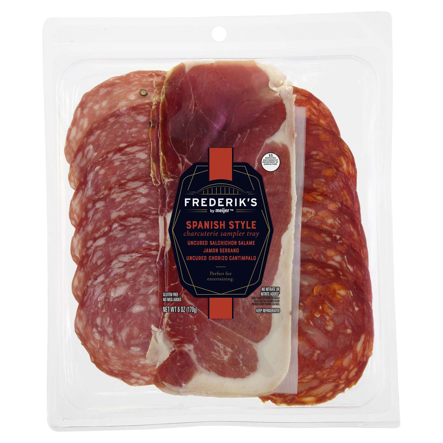 slide 1 of 2, FREDERIKS BY MEIJER Frederik's by Meijer Spanish Style Charcuterie Sampler Tray, 6 oz, 6 oz