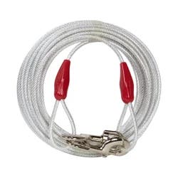 Cable tie out for large dogs. Up to 30'