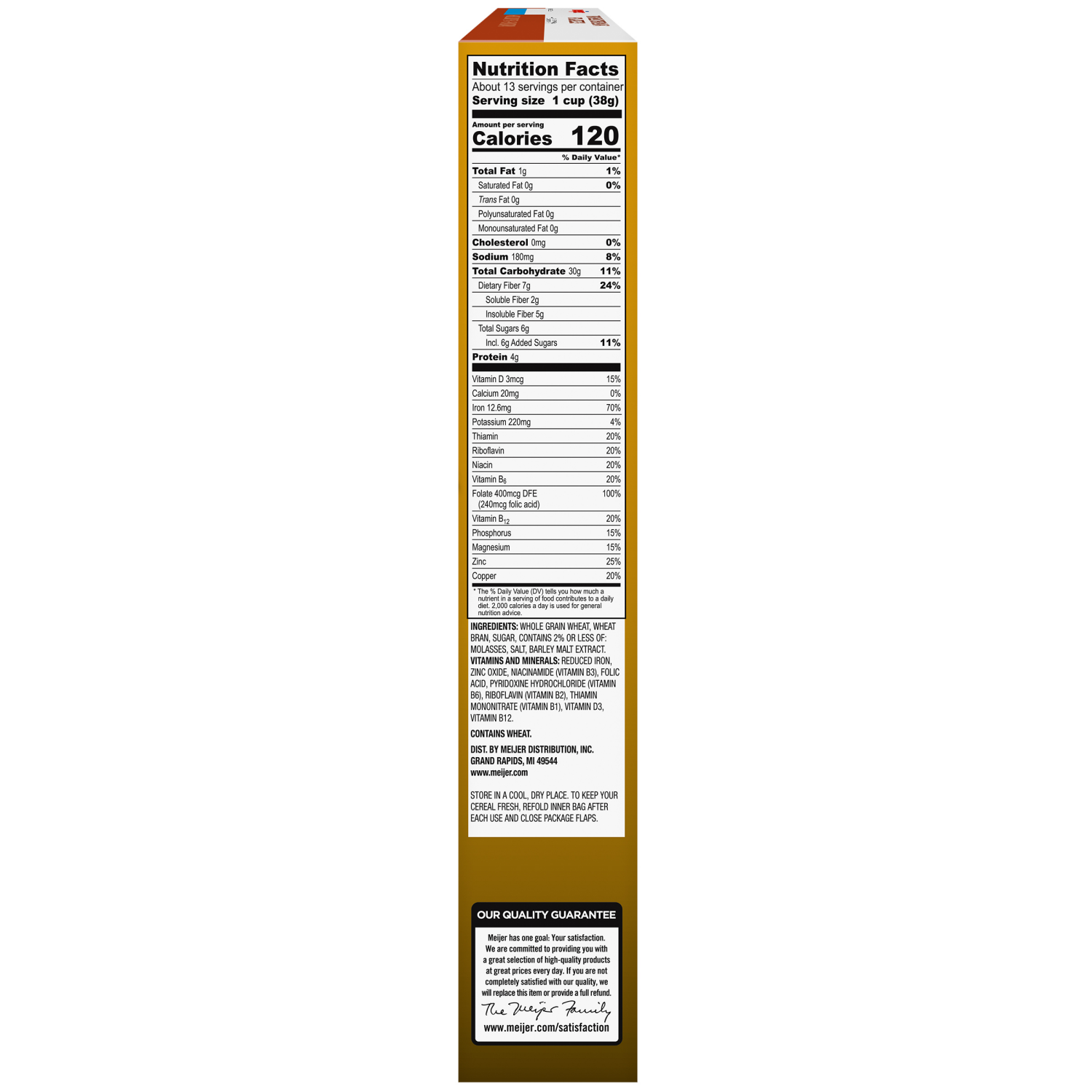 slide 6 of 8, Meijer Wheat Bran Flakes 18oz, 18 oz