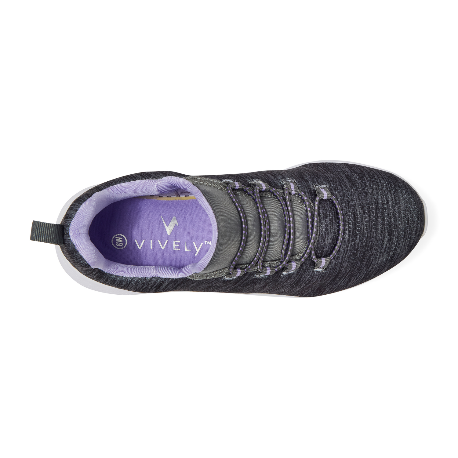 slide 6 of 6, VIVELY Vivley Women's Turner Wide Running Shoe, Gray, Size 8W, 8w