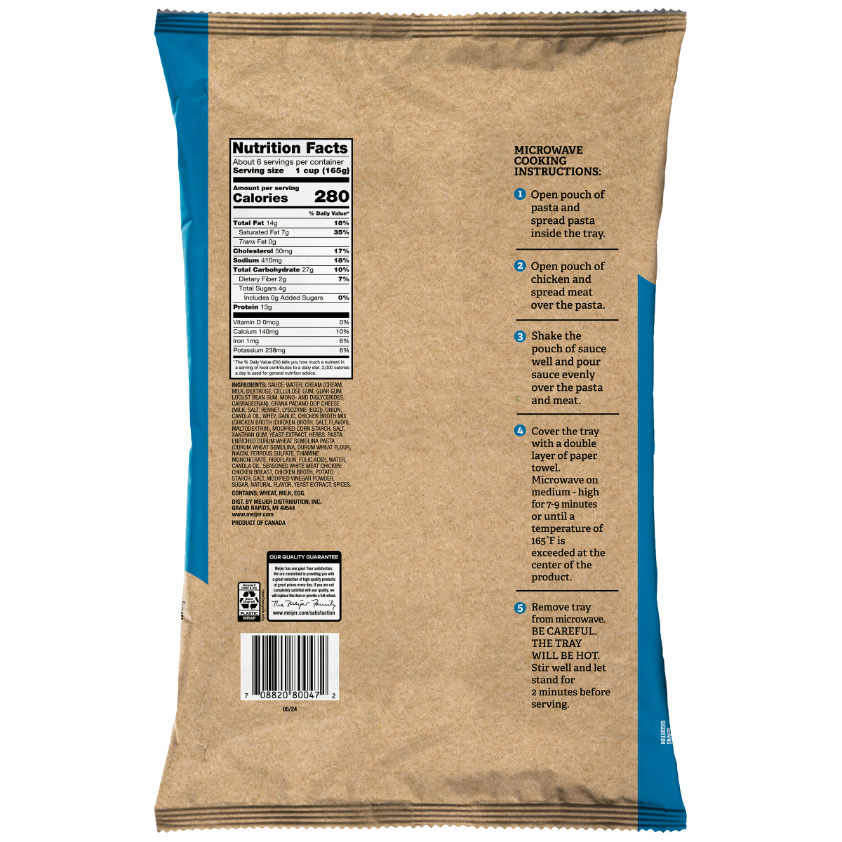 slide 2 of 3, Crafted Market by Meijer Chicken Fettuccine Meal Kit, 32 oz., 32 oz