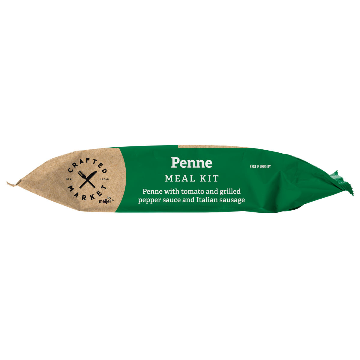 slide 3 of 3, Crafted Market by Meijer Penne Pasta and Italian Sausage Kit, 32 oz., 32 oz