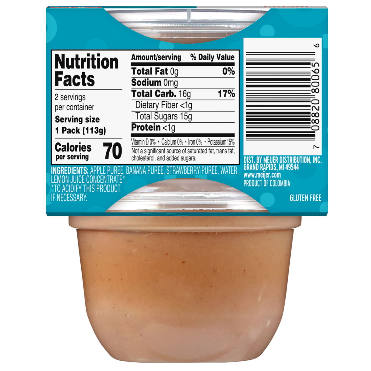 slide 2 of 3, Meijer Aple/Strwb/Banana Stage 2 4oz 2Pk, 2 ct; 4 oz