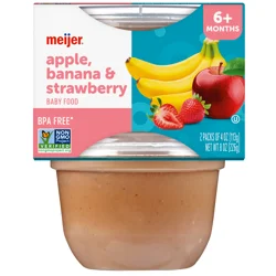 Meijer Aple/strwb/banana Stage 2 4oz 2pk