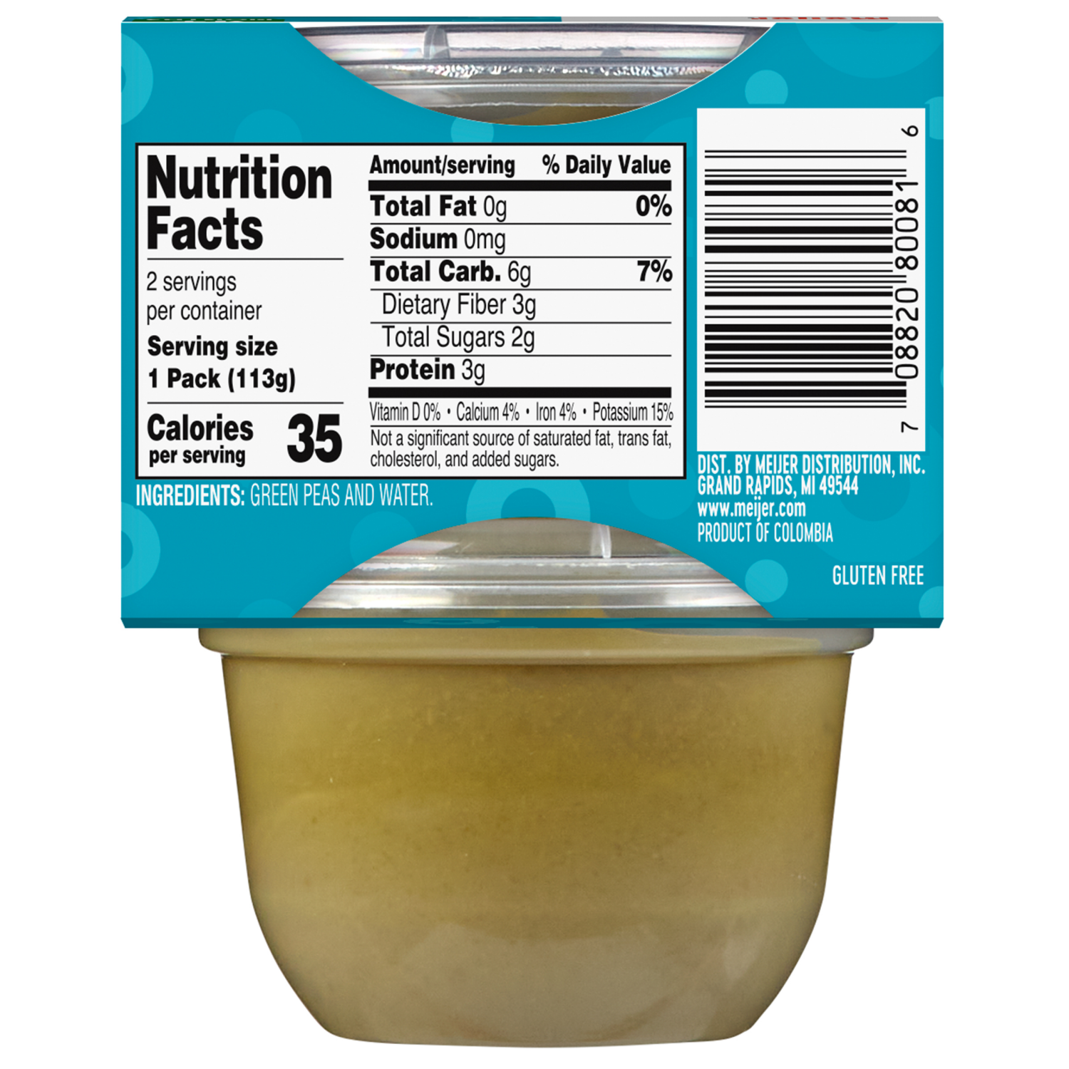 slide 2 of 3, Meijer Peas 4oz 2Pk, 2 ct; 4 oz