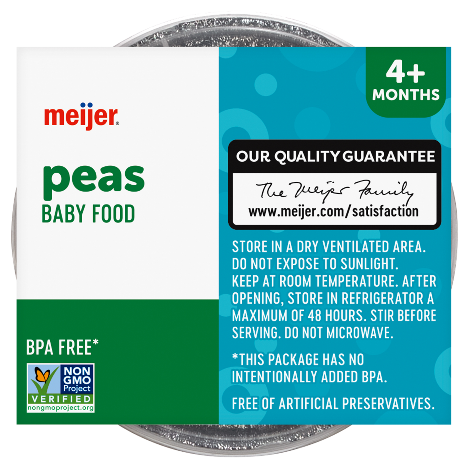 slide 3 of 3, Meijer Peas 4oz 2Pk, 2 ct; 4 oz
