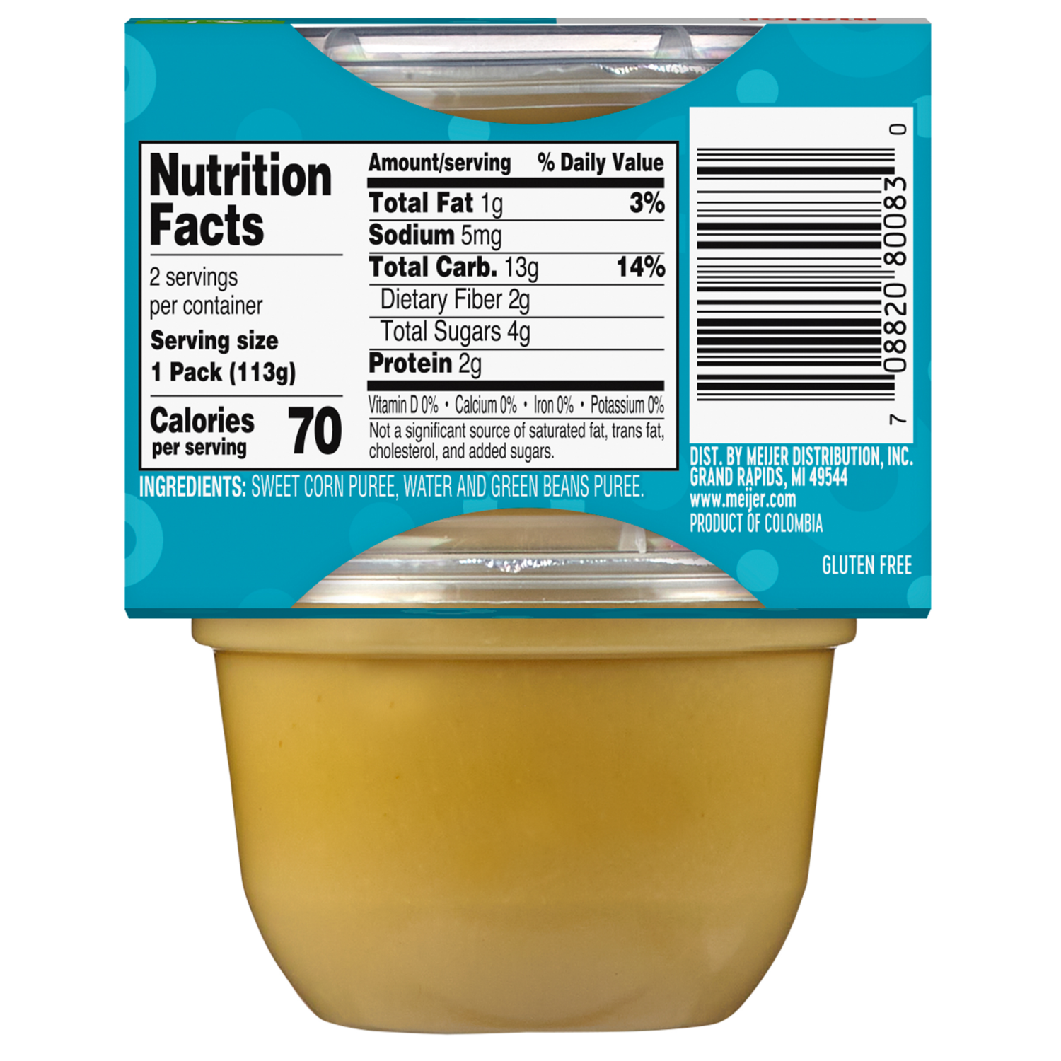 slide 2 of 3, Meijer Sweet Corn And Green Bean 4oz 2pk, 2 ct; 4 oz