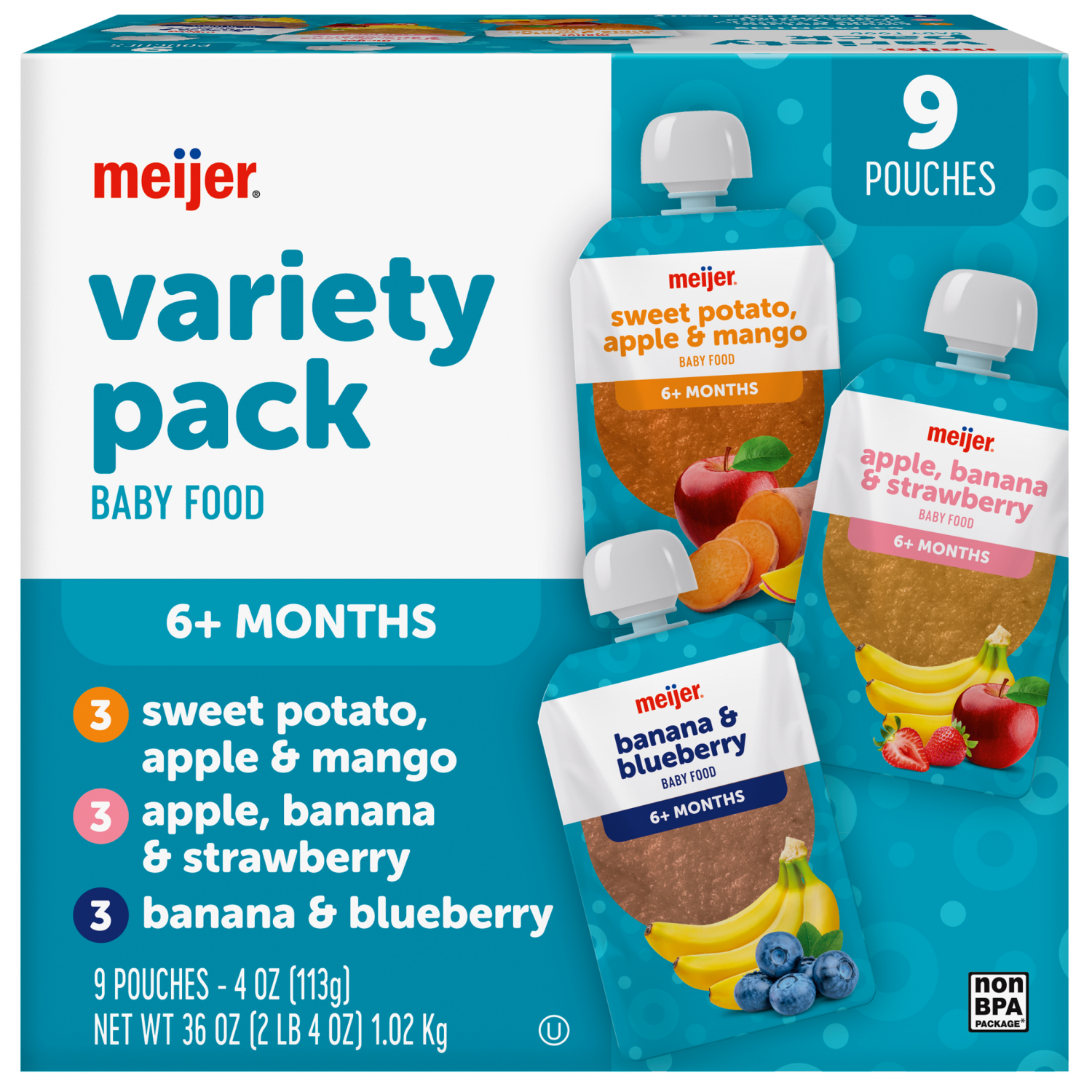 slide 2 of 8, Meijer Fruit&veggie Variety Pack 9, 9 ct