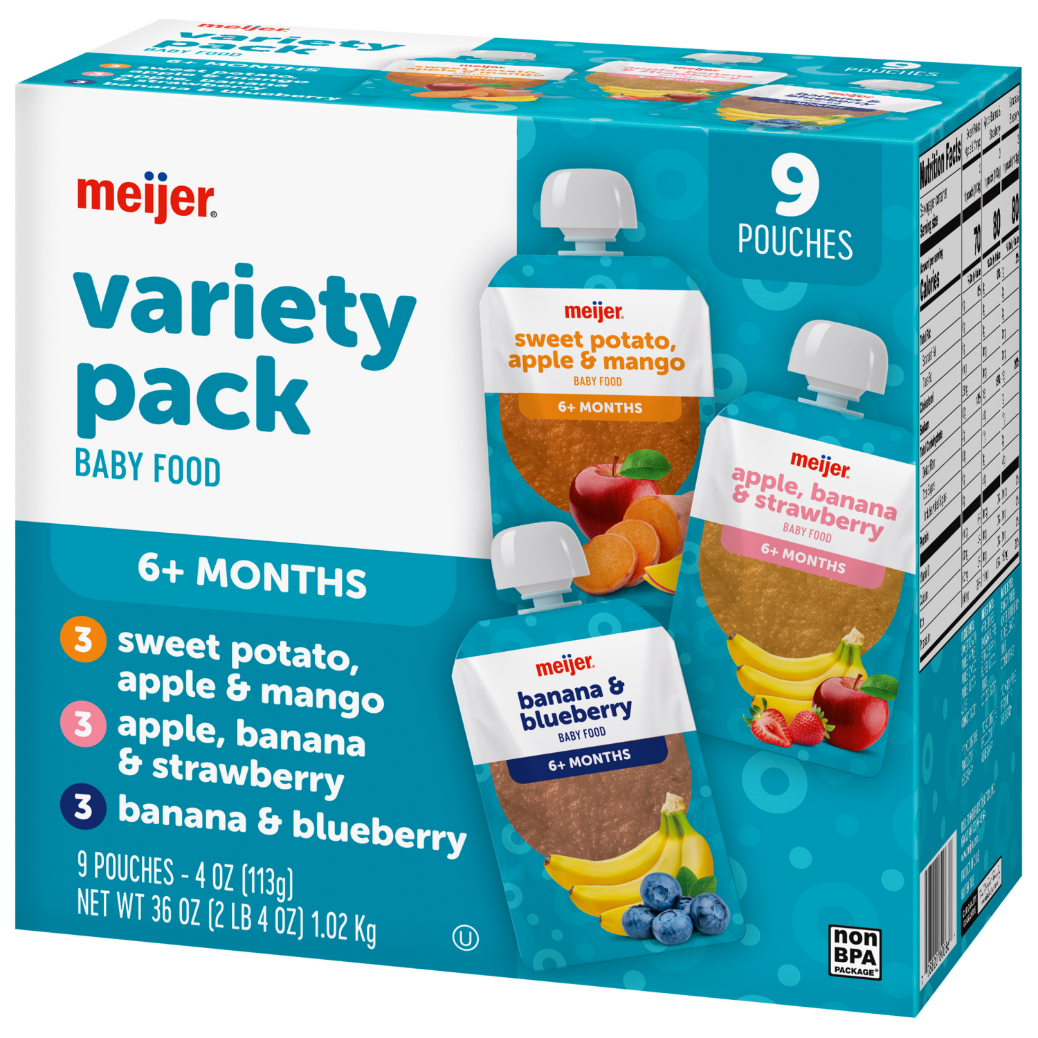 slide 7 of 8, Meijer Fruit&veggie Variety Pack 9, 9 ct