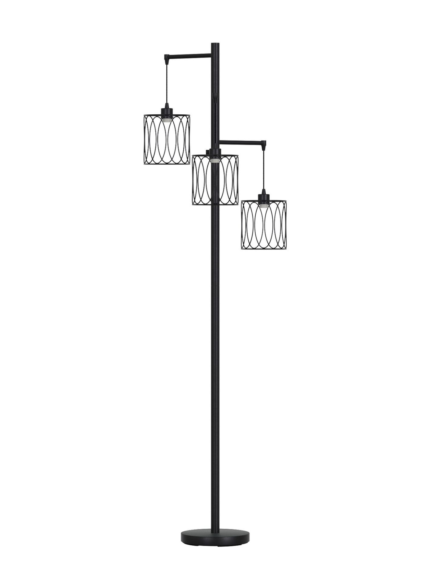 slide 1 of 3, RR 3 Metal 3 Light Floor Lamp Black, 1 ct