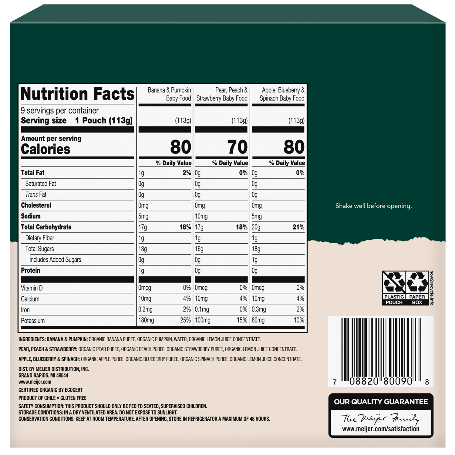 slide 2 of 8, True Goodness Org Fruit & Veggie Variety Pack 9Ct, 9 ct