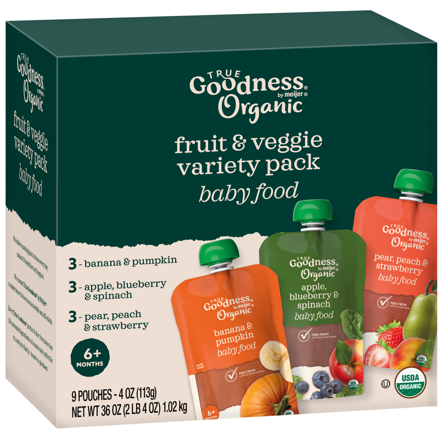 slide 6 of 8, True Goodness Org Fruit & Veggie Variety Pack 9Ct, 9 ct