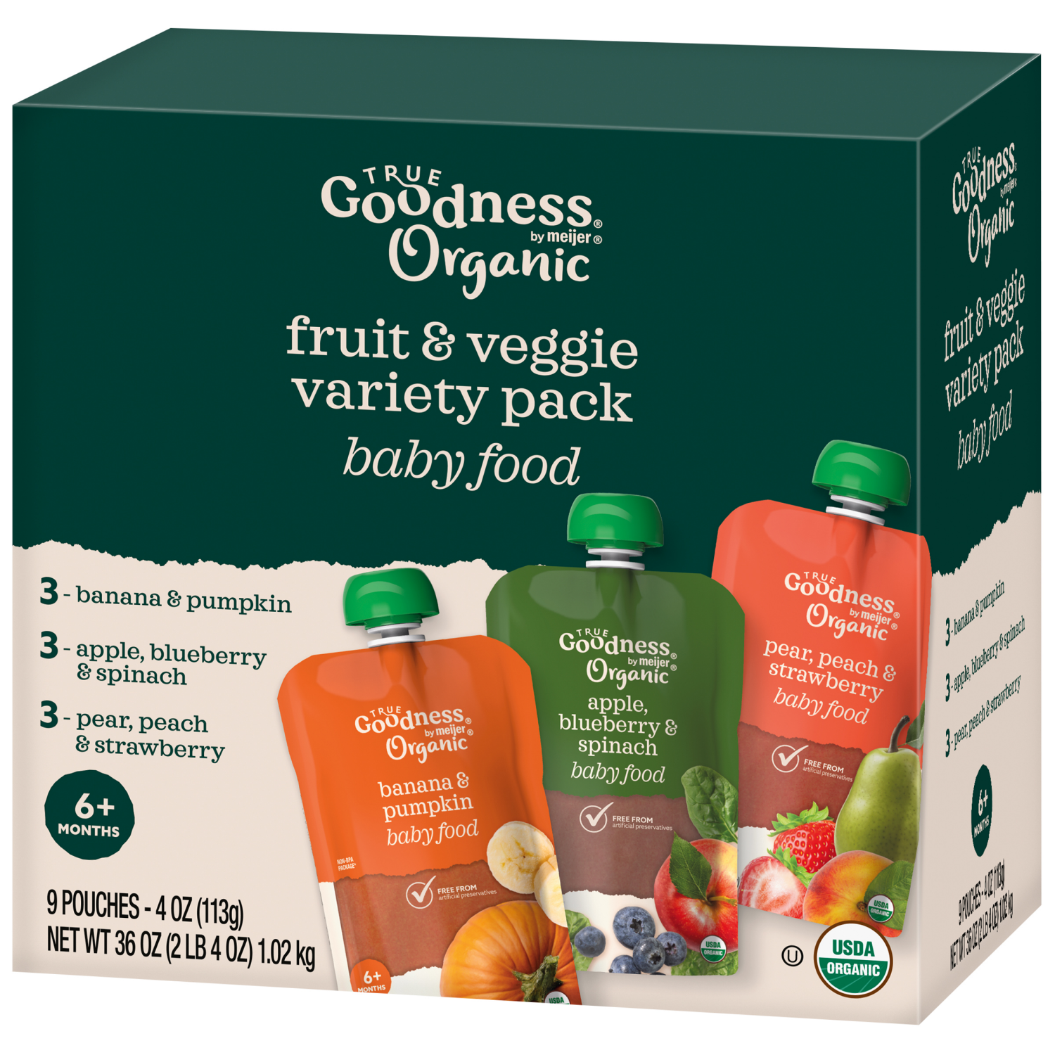 slide 7 of 8, True Goodness Org Fruit & Veggie Variety Pack 9Ct, 9 ct