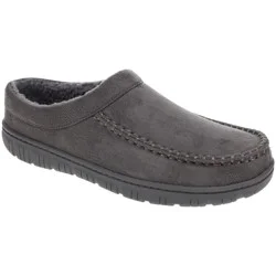 Falls Creek Men's Clog Slippers, Charcoal, Medium