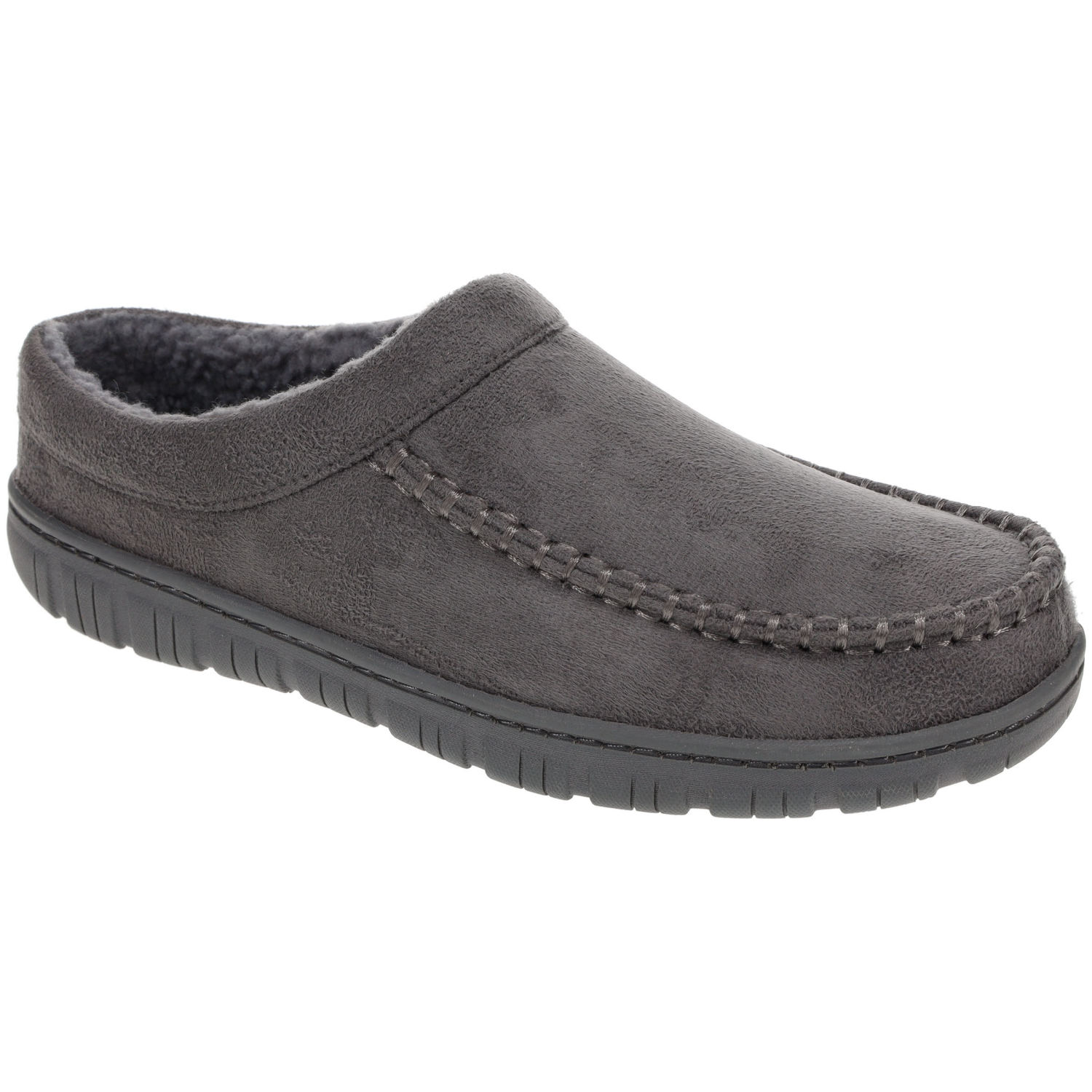 slide 1 of 4, Falls Creek Men's Clog Slippers, Charcoal, Large, LG