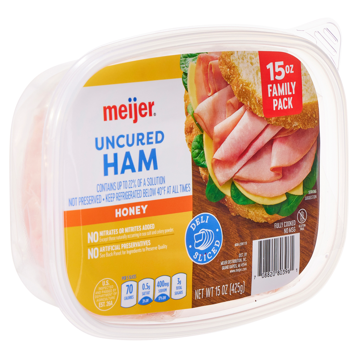 slide 2 of 2, Meijer Honey Ham Lunchmeat, 15 oz