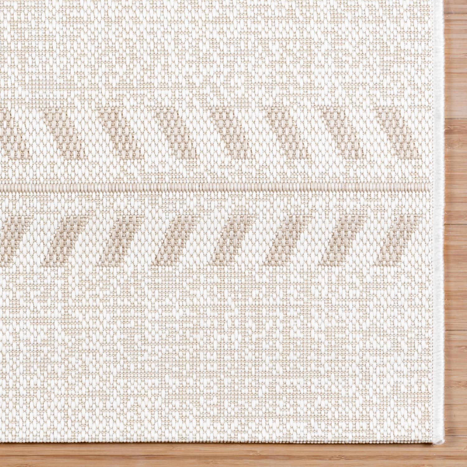 slide 2 of 4, Room & Retreat Tropea Moran Stripe Outdoor Runner, 30 in x 60 in, Beige, 1 ct