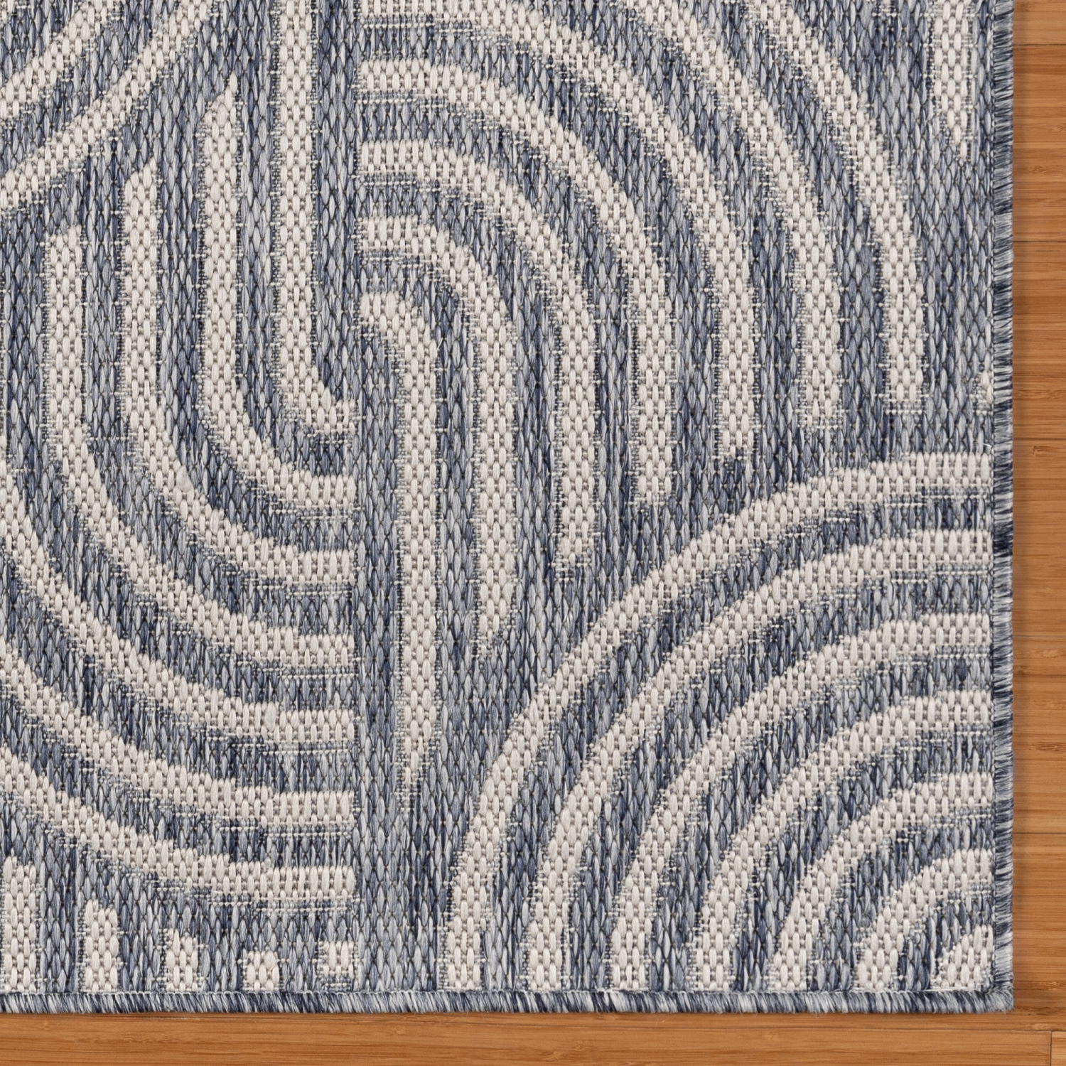 slide 3 of 5, Room & Retreat Tropea Mika Outdoor Rug, 94 in x 120 in, Blue, 1 ct