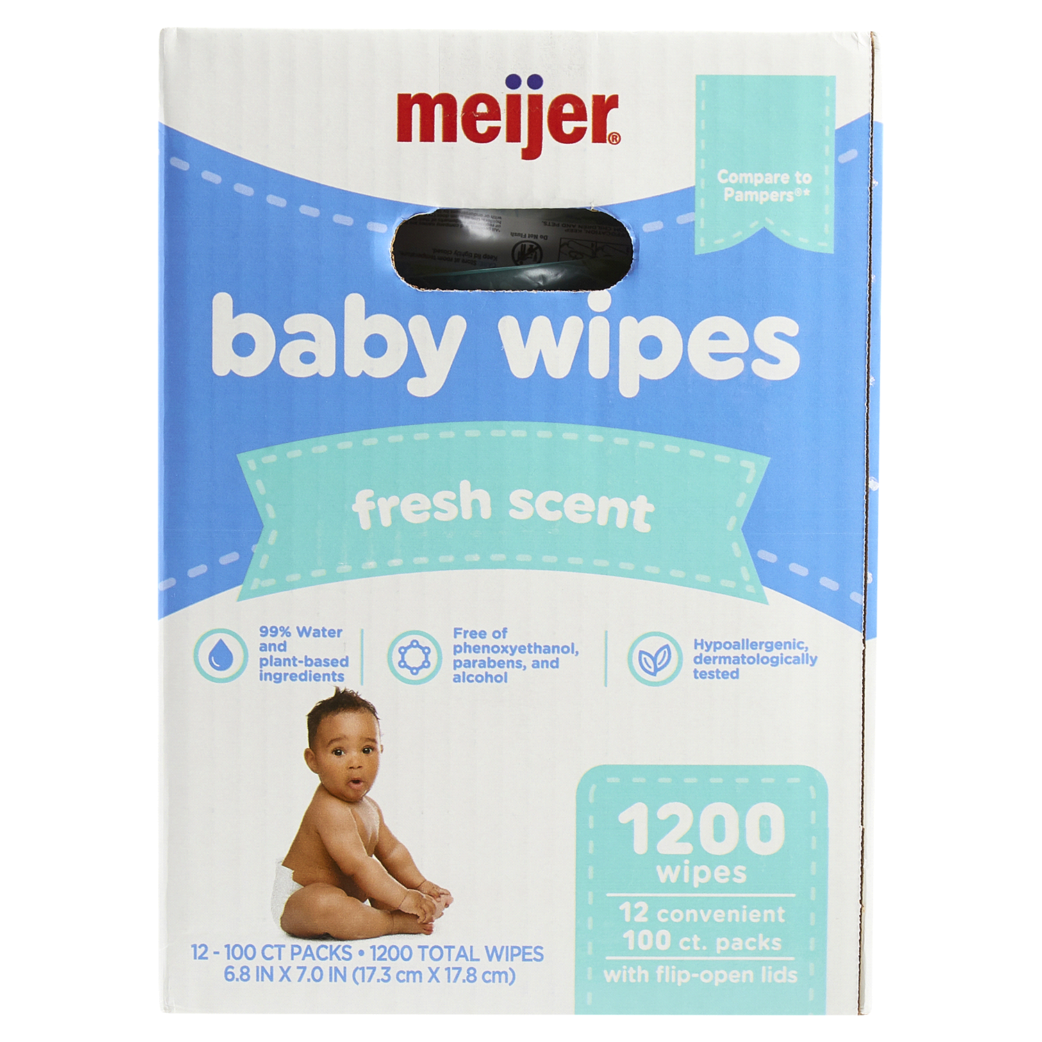 slide 2 of 5, Meijer Baby Wipes, Fresh Scent, 1200 ct