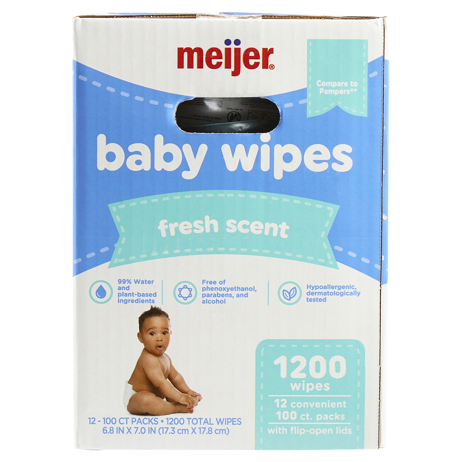 slide 3 of 5, Meijer Baby Wipes, Fresh Scent, 1200 ct