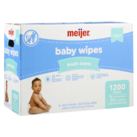 slide 8 of 29, Meijer Baby Wipes, Fresh Scent, 1200 ct