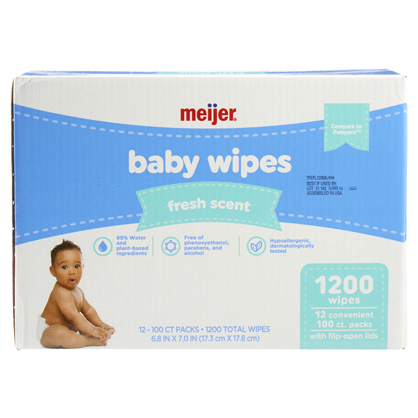 slide 21 of 29, Meijer Baby Wipes, Fresh Scent, 1200 ct