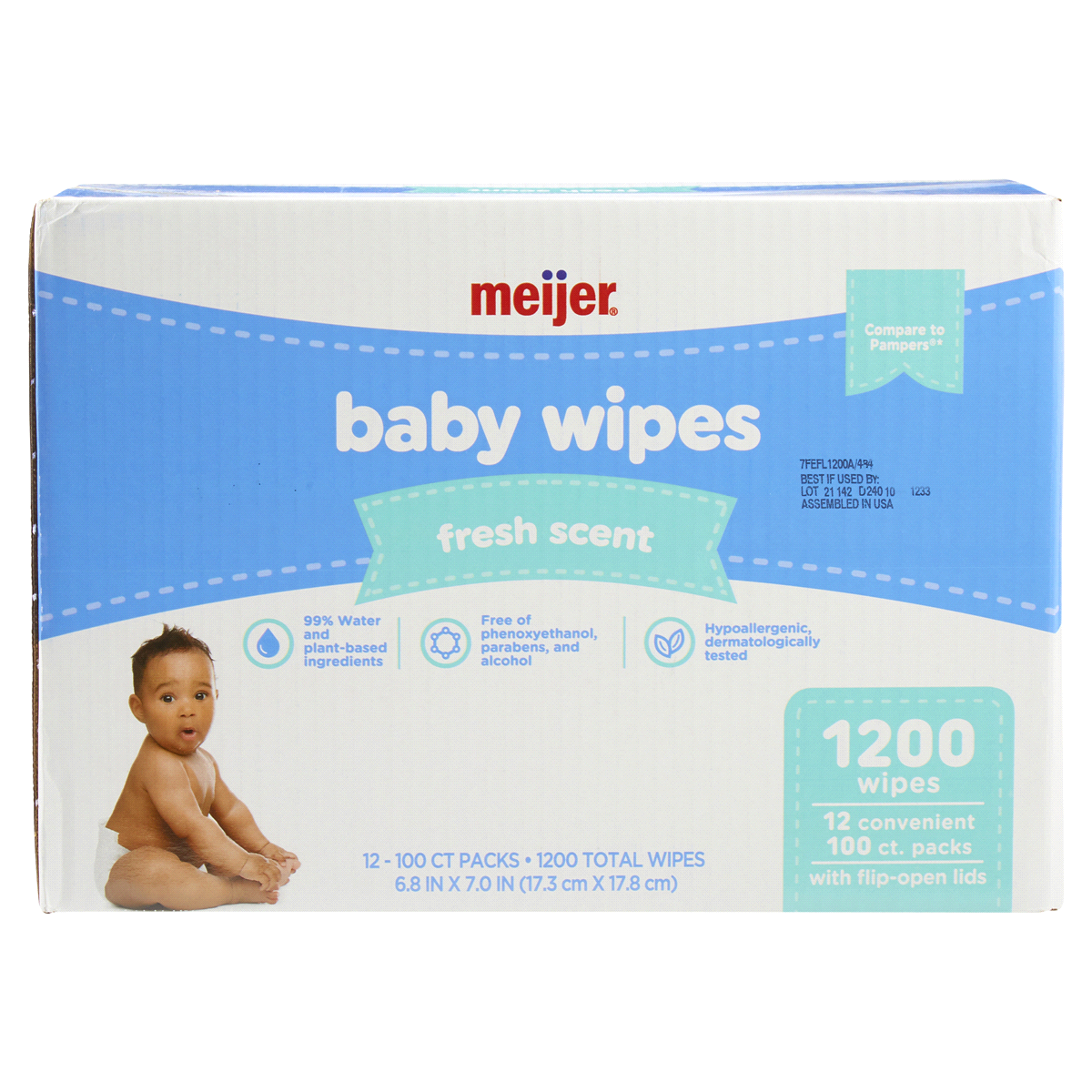 slide 7 of 29, Meijer Baby Wipes, Fresh Scent, 1200 ct