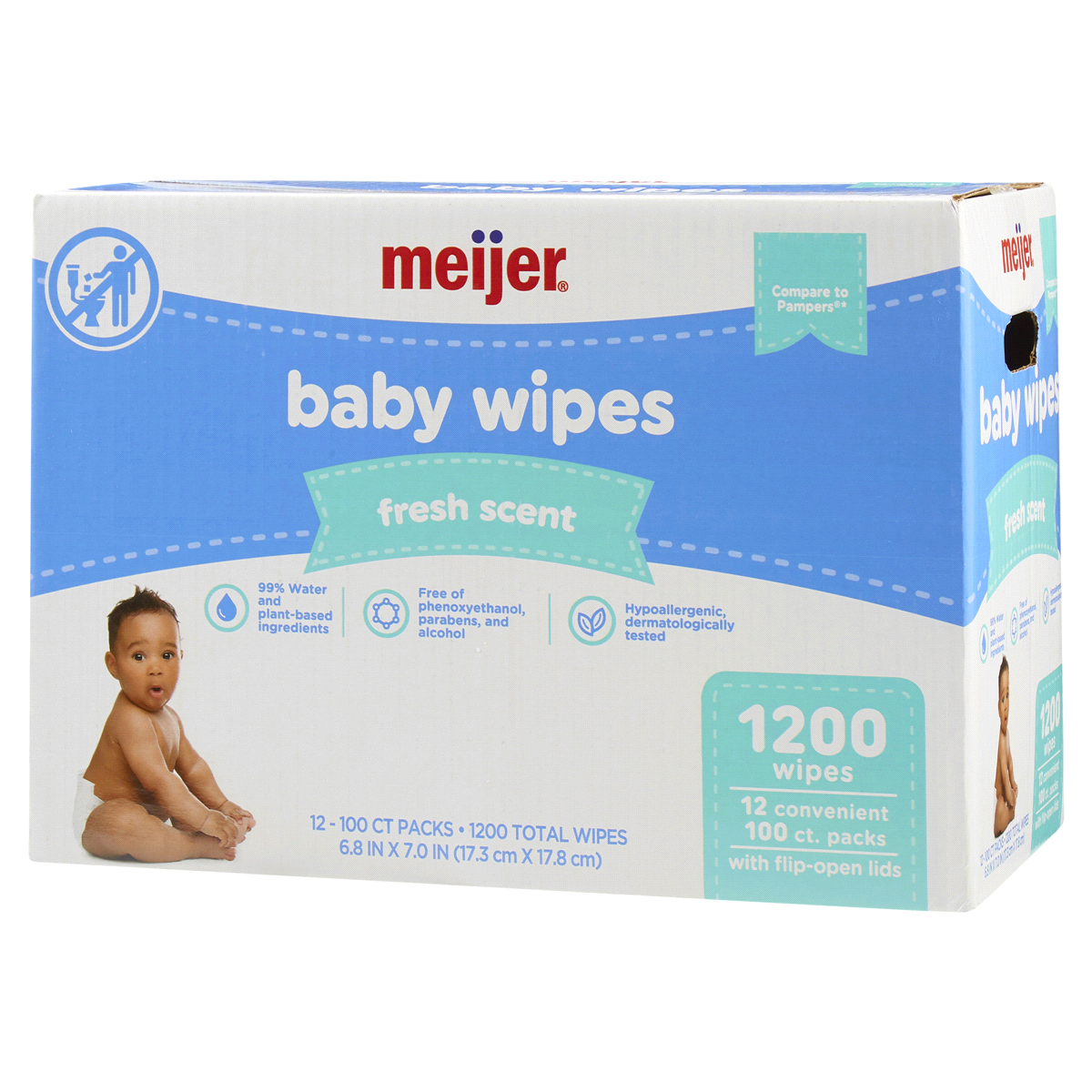slide 12 of 29, Meijer Baby Wipes, Fresh Scent, 1200 ct
