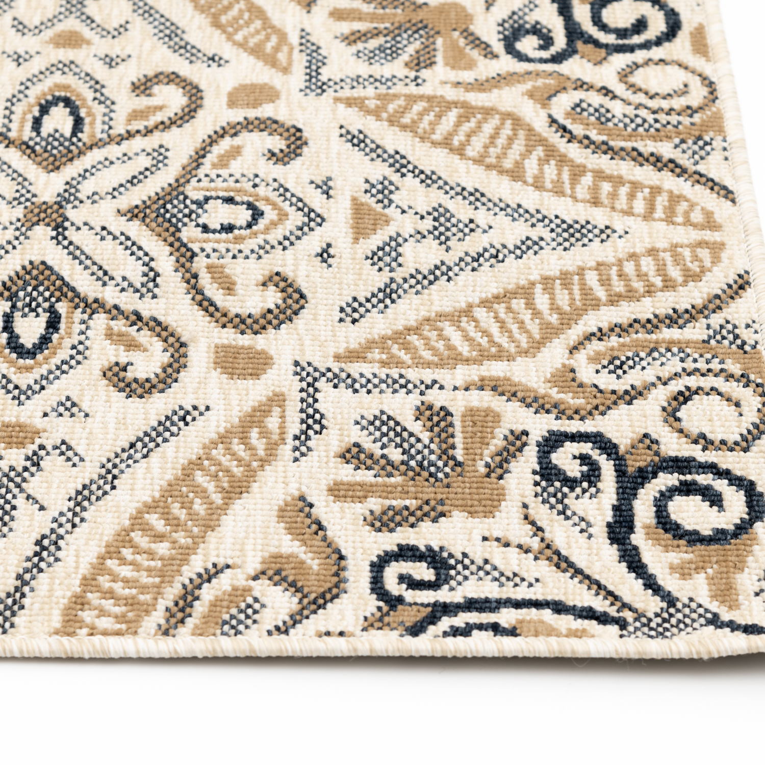 slide 4 of 7, Room & Retreat Solstice Indoor/Outdoor Area Rug Medallion, 5 ft x 7 ft, Tan, 5 ft, 7 ft