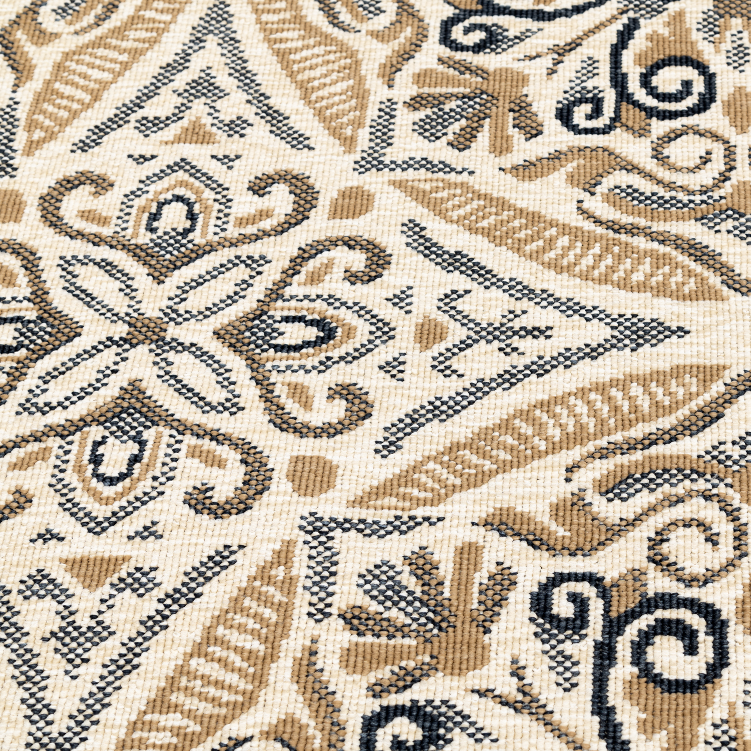 slide 7 of 7, Room & Retreat Solstice Indoor/Outdoor Area Rug Medallion, 5 ft x 7 ft, Tan, 5 ft, 7 ft