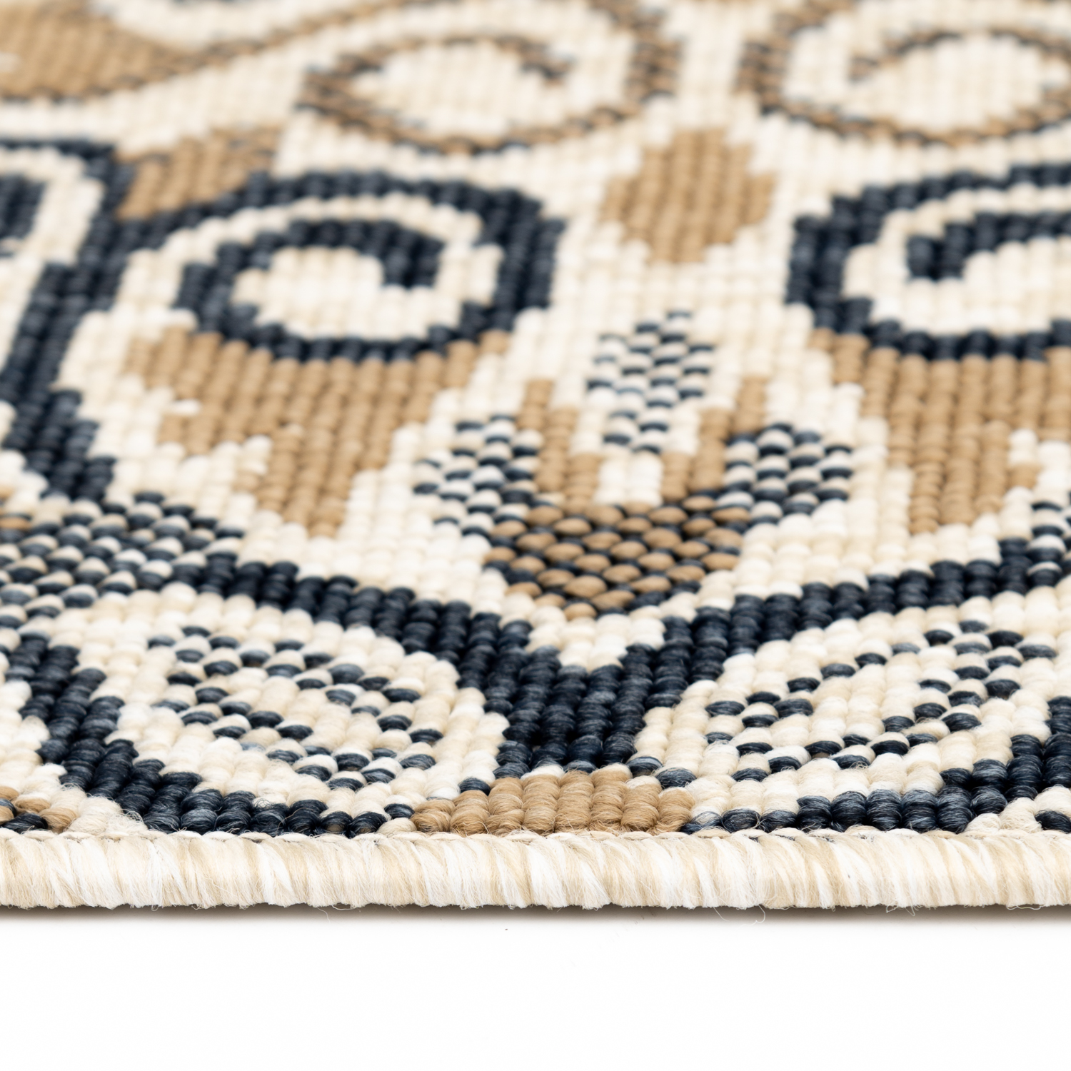 slide 6 of 7, Room & Retreat Solstice Indoor/Outdoor Area Rug Medallion, 5 ft x 7 ft, Tan, 5 ft, 7 ft