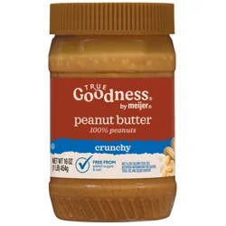 TRUE GOODNESS Meijer Crunchy Peanut Butter Just Peanuts