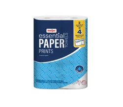 Meijer Essential Paper Towels, Prints, 2 Double Rolls