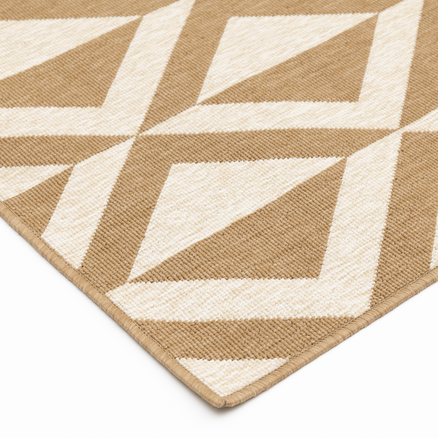 slide 2 of 7, Room & Retreat Solstice Indoor/Outdoor Area Rug Diamond Geo, 5 ft x 7 ft, Tan, 5 ft, 7 ft