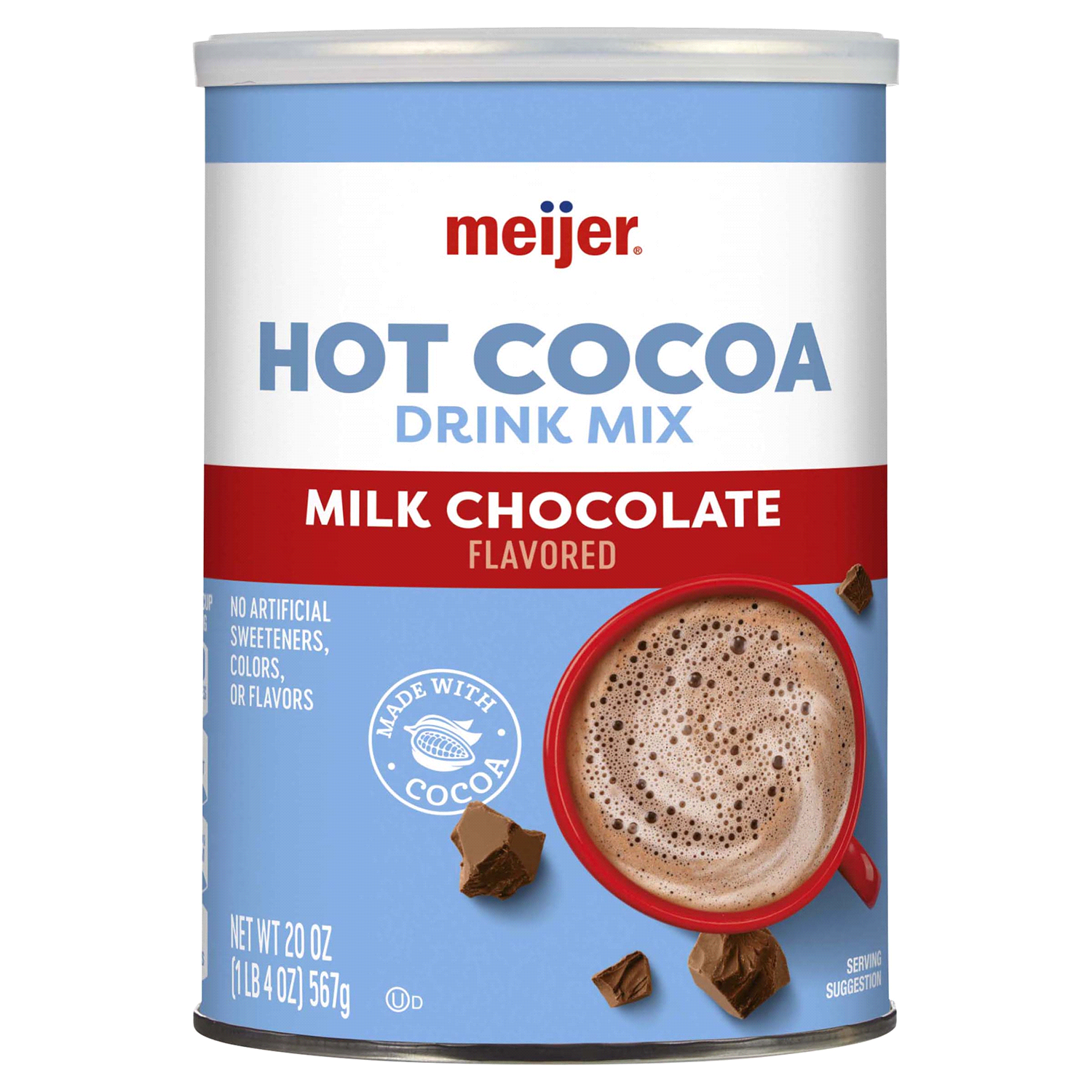 slide 1 of 2, MEIJER HOT COCOA MILK CHOCOLATE - 20 oz, 20 oz