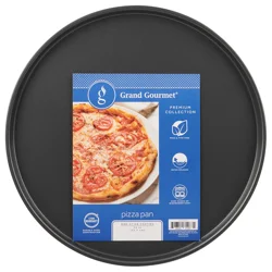 Grand Gourmet Solid Pizza Pan, Dark Grey, 14"